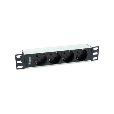 Equip Разпределителна кутия за мрежа Equip - 333311 (Schuko, 4x Schuko, Rack 1U, 1.8m кабел, алуминий, черен) (333311)
