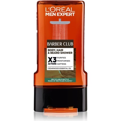 L'Oréal Men Expert Barber Club душ-гел за мъже за коса, брада и тяло 300ml