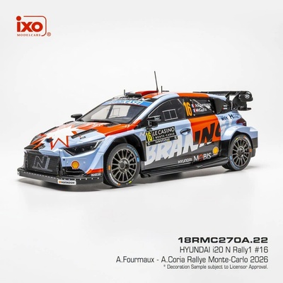 Hyundai i20 N Rally1 Rallye Monte Carlo 2026 16 Fourmaux CoriaIXO 1:18