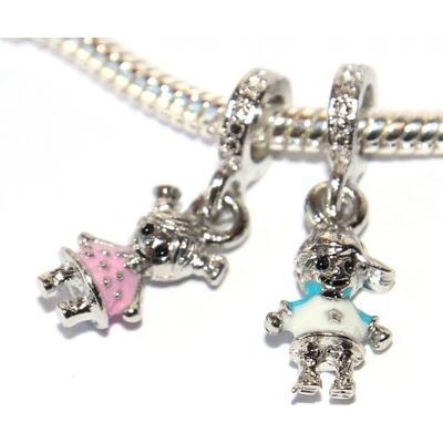 Fashion Jewerly Korálek Přívěsek Děti Chlapeček Holčička Sourozenci Rodina Láska Children 3107