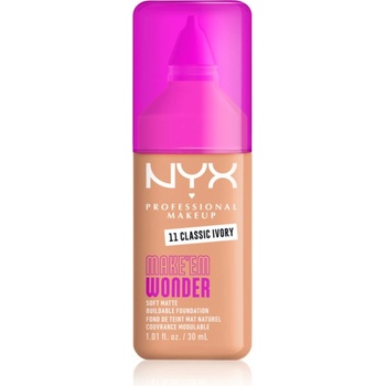 NYX Professional Makeup Make ‘Em Wonder лек матиращ фон дьо тен цвят 11 Classic Ivory 30ml