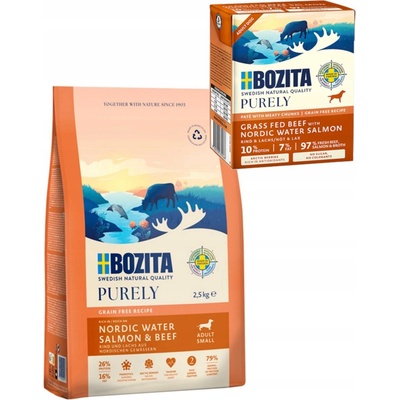 Bozita Purely Adult Grain Free Salmon & Beef Small 2,5 kg