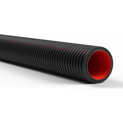 Kouvidis Гофрирана тръба вън. ф25мм вътр. ф17.7мм 750N клас 3333 цвят Черен UV стабилизирана HF DUROFLEX 25м - KD2050025 (KD2050025)