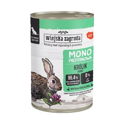 Wiejska Zagroda Monoproteín s králičím mäsom 400 g