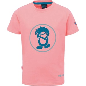 TROLLKIDS Детска тениска Trollkids Kid's Troll T T-shirt - Peony Rose / Harbor Blue - размер 110 (EU) (704-1808-1014)