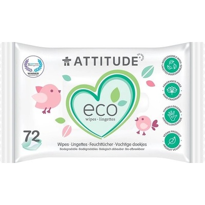 ATTITUDE Wipes bez vône 72 ks