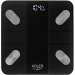 Adler Кантар Adler AD 8186, SMART Tuya, До 180 кг, LED дисплей, 3 x ААА, Черен (9999AD8186) - topmarket