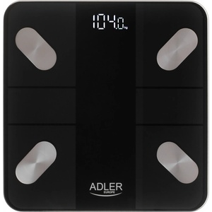 Adler Кантар Adler AD 8186, SMART Tuya, До 180 кг, LED дисплей, 3 x ААА, Черен (9999AD8186) - topmarket