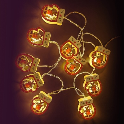 Aigostar - LED гирлянд 10xLED/3xAA 1, 5m топла бяла ръкавица (AI2218)