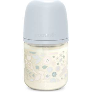 Suavinex Wonderland SX Pro Physiological Anti-Colic Glass стъклено бебешко шише S Slow Flow 0 m+ Liberty Blue