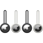 Urban Armor Gear Комплект от 4 броя силиконови каишки за Apple AirTag - Urban Armor Gear AirTag Dot Loop 4 Pack (бял-черен) (16322VM14035)