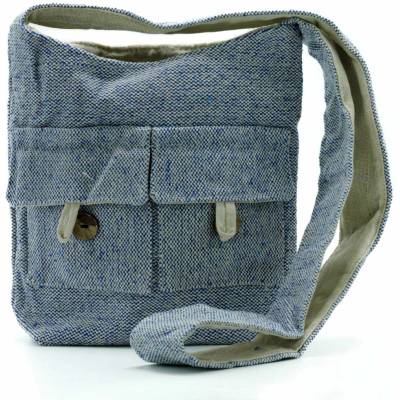 AWM Prírodná taška s Dvoma Vreckami Denim Stredná 1ks