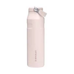 STANLEY 1913 Flip Straw Drinking Bottle with Straw 1.06L - Thermal Mug Cools for 17 Hours - Ice Cold for 4 Days - BPA Free - Leakproof - For Cup Holders - Dishwasher Safe - Rose Quartz - 10-12111-065