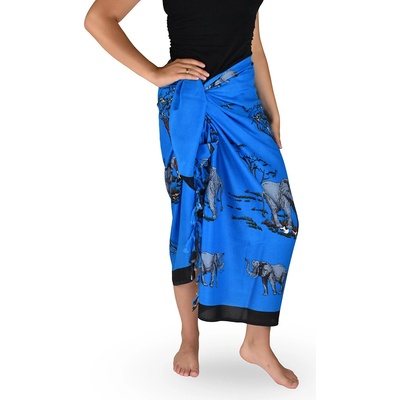 Thajsko Sarong Pareo REN slony modrá