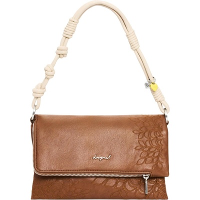 Desigual Borsa Donna kabelka hnedá krémová