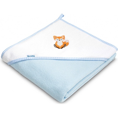 SENSILLO Detská osuška FROTTE 100X100 LÍŠKA modrá