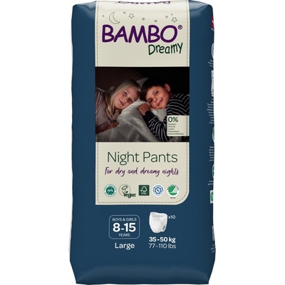 Bambo Dreamy Nigh.Pants 8-15 rokov Unisex 35-50 kg 10 ks