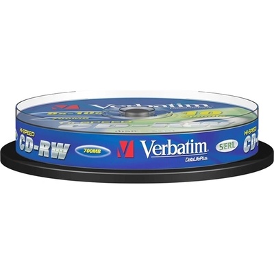 Verbatim Оптичен носител CD-RW, 700MB, Verbatim, 52x, 10 бр (2065120055)