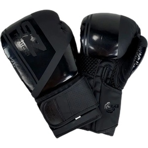 SZ Fighters Боксови ръкавици Indigo - Черни | Естествена кожа 14 oz