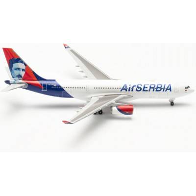 Herpa A330-243 Air Serbia Nikola Tesla Colors Named Nikola Tesla 1:500