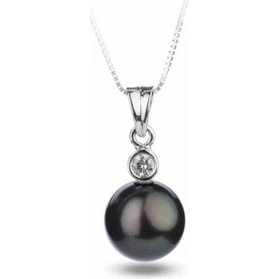 Eppi Přívěsek s černou perlou a diamantem Mananya P57