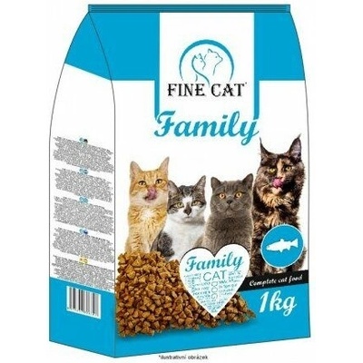 FINE CAT Family granule pro kočky s RYBOU 1 kg