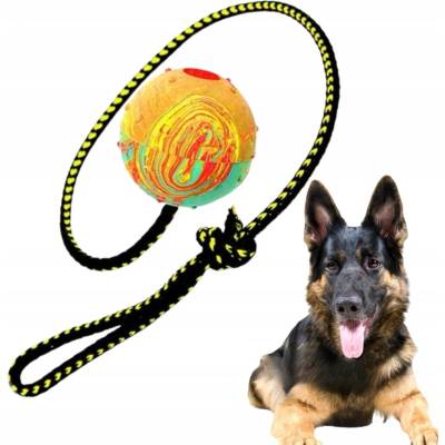 Dingo aportovacia lopta tvrdá guma s šnúrka 60 cm