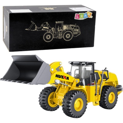 Lean Toys Rýpadlo-nakladač Huina Metal Construction žltý 1:50