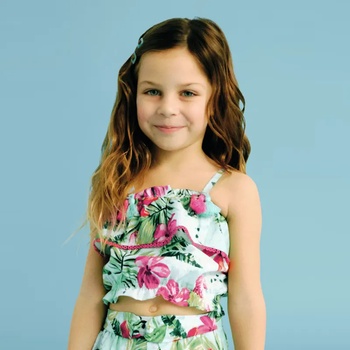 MAYORAL Къс потник аква с палми за мини момиче Майорал