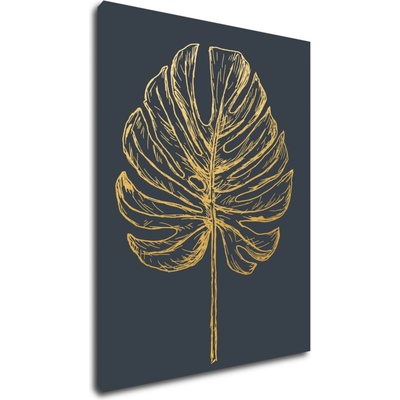Impresi Obraz Zlatý kreslený list - 70 x 90 cm