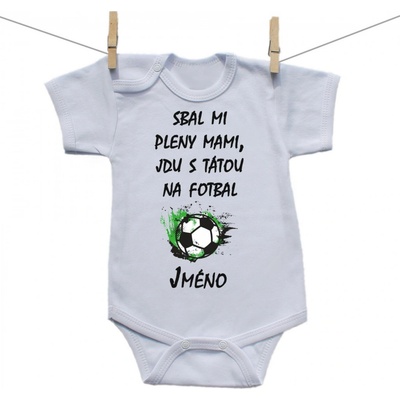 Boodyy Body s krátkým rukávem Jdu s tátou na fotbal