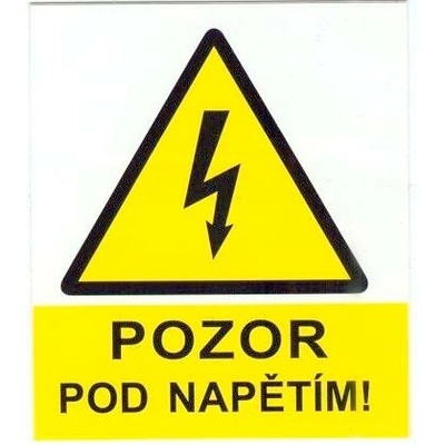 Značení č.50 Pozor pod napětím (6x) 6x9cm