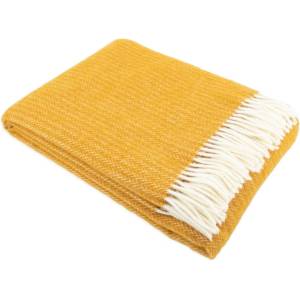 Native Natural Вълнено одеяло 140x200 cm - Native Natural (BLA-CABLE-MUSTARD)