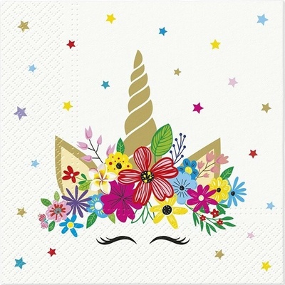 PAW SDL139100 Unicorn Party servítky 3V 20ks 33x33cm