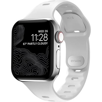 Nomad Sport Slim Strap S/M, бяла - Apple Watch 7 (41 мм)/6/SE/5/4 (40 мм)/3/2/1 (38 мм) NM01142485 (NM01142485)