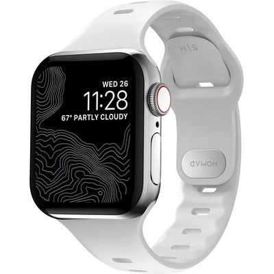 Nomad Sport Slim Strap S/M, бяла - Apple Watch 7 (41 мм)/6/SE/5/4 (40 мм)/3/2/1 (38 мм) NM01142485 (NM01142485)