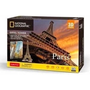 Lisciani 3D Puzzle National Geographic Paris Eiffel Tower 80 pieces