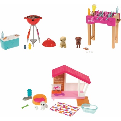Mattel Barbie mini herní set s mazlíčkem grilování GRG76 – Zboží Dáma