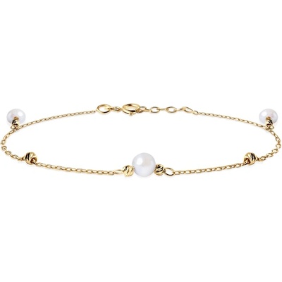 SAVICKI Гривна Celebrity, злато 585, перла, 17 см