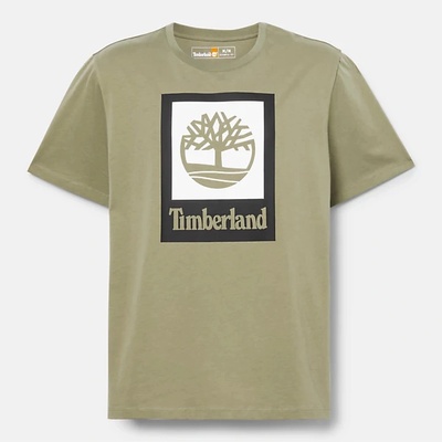 Timberland УНИСЕКС ТЕНИСКА all gender logo stack t-shirt in green - 3xl (tb0a5qs2590)