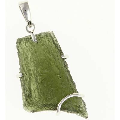 My Moldavite Stříbrný přívěsek s přírodním vltavínem SM12084