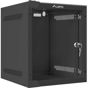 Lanberg Комуникационен шкаф Lanberg rack cabinet 10" wall-mount 6U / 280x310 for self-assembly (flat pack), black (WF10-2306-10B)
