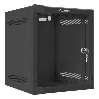 Lanberg Комуникационен шкаф Lanberg rack cabinet 10" wall-mount 6U / 280x310 for self-assembly (flat pack), black (WF10-2306-10B)