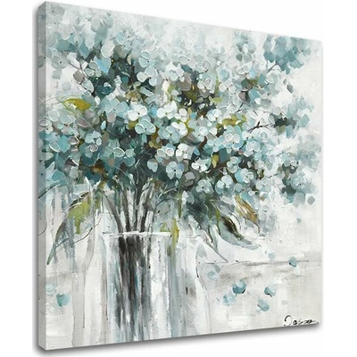 Obraz na plátne KVETY VO VÁZE - 50x50 cm