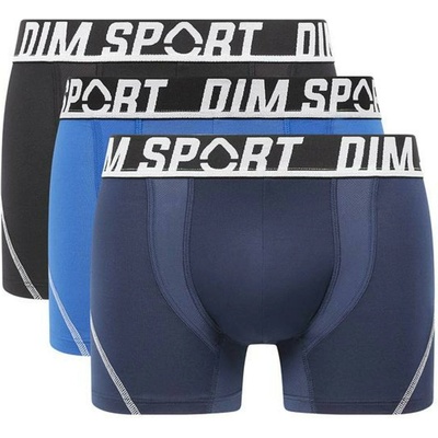 DIM SPORT MICROFIBRE BOXER 3x - Мъжки спортни боксерки 3 броя - черен - син DIM | Sin | МЪЖЕ | L