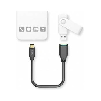Hama USB Adapter Hama OTG TRANSITION CABLE, USB 3.0 A, USB TYPE-C, PLUG, 15CM, BLACK