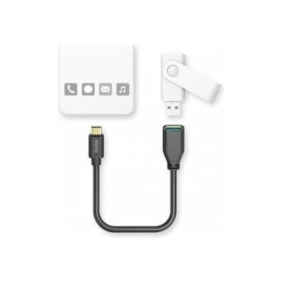 Hama USB Adapter Hama OTG TRANSITION CABLE, USB 3.0 A, USB TYPE-C, PLUG, 15CM, BLACK