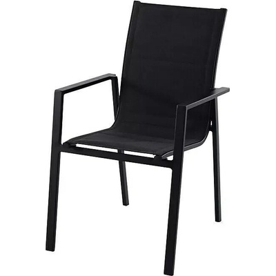 Sunfun Melina Stohovatelné křeslo, 66 × 56,5 × 91 cm, hliník, textil, černé FCA30484-BLACK
