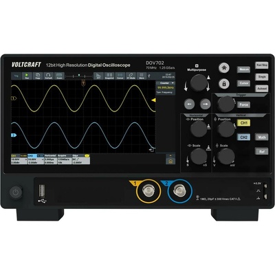 VOLTCRAFT DOV702 digitálny osciloskop 70 MHz 2-kanálová 1.25 GSa/s 50 Mpts 12 Bit digitálne pamäťové médium (DSO) 1 ks