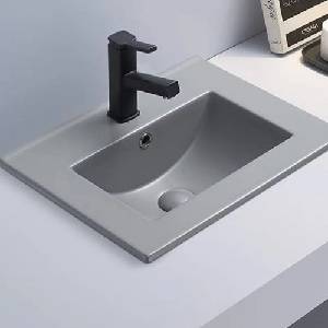 Inter Ceramic Мивка за шкаф Inter Ceramic, сива мат, 61 см (6066G)